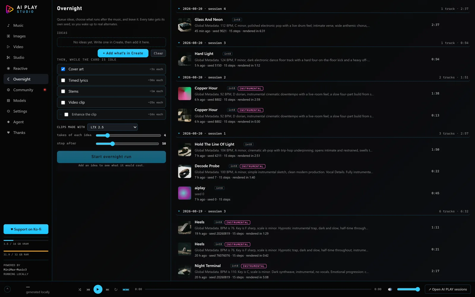 The batch planner in an earlier build